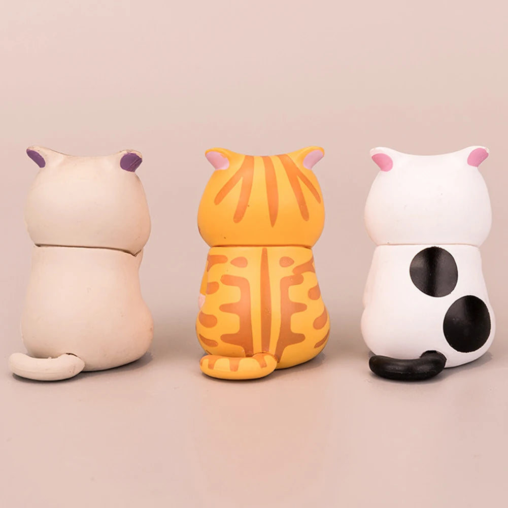 ELMAS Kawaii Cute Cat Doll Ornament Mini Model Figure - Al Masam Stationery LLC