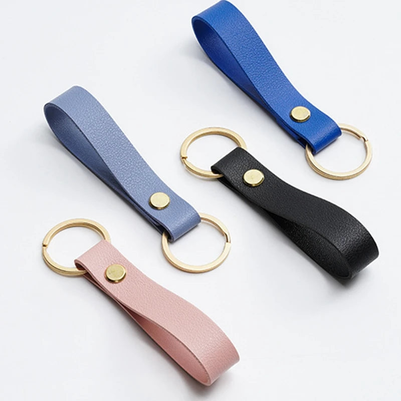 ELMAS Stylish PU Leather Keychains - 8 Vibrant Colors - Al Masam Stationery LLC