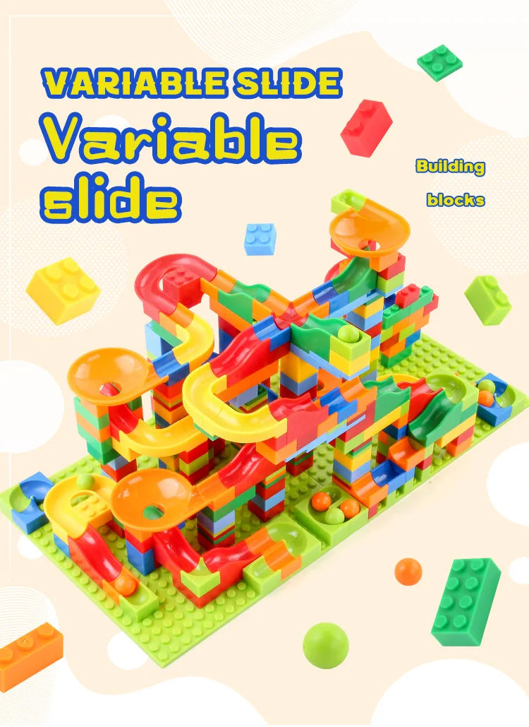 ELMAS Creative Marble Run Building Blocks Set - Al Masam Stationery LLC
