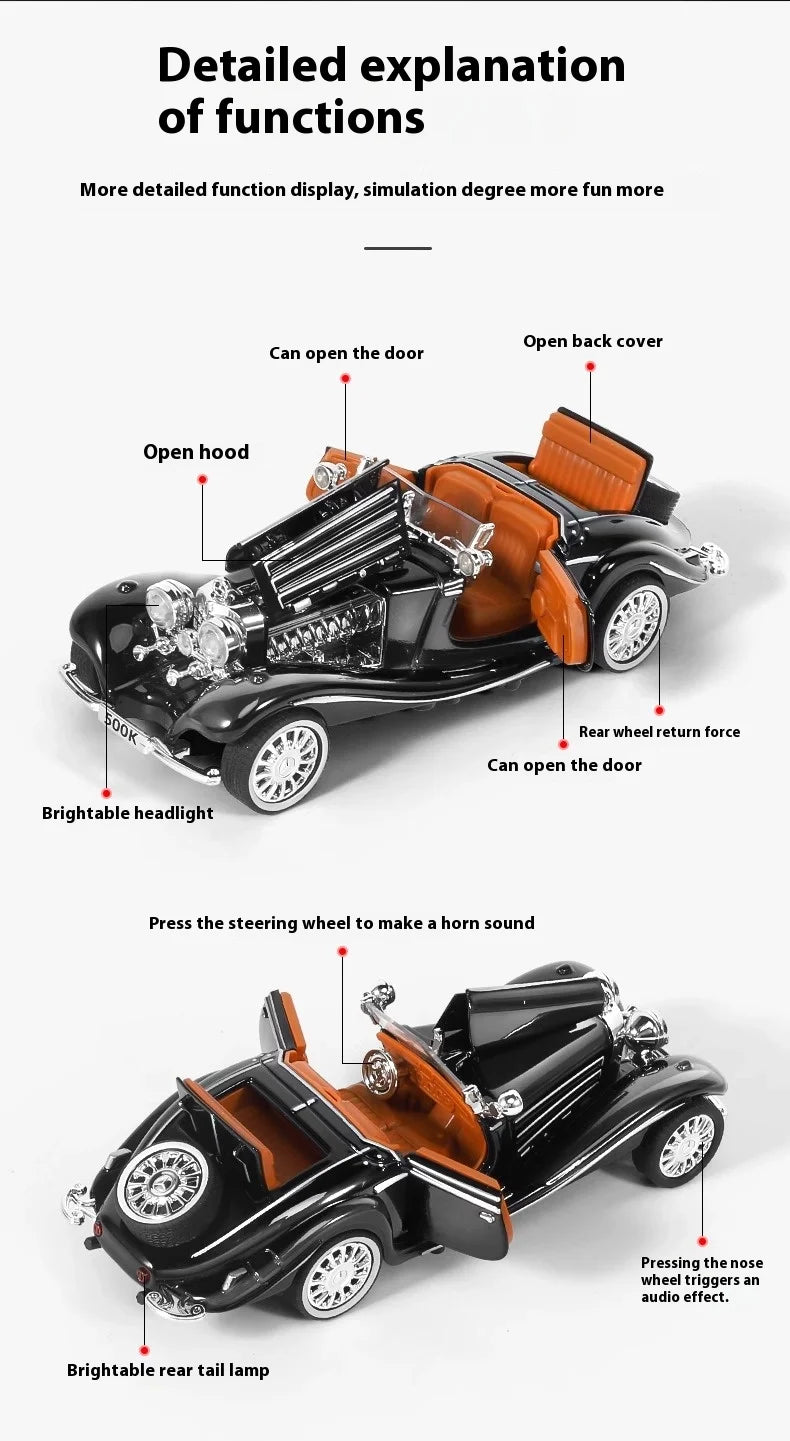 ELMAS 1:32 Mercedes Benz 500K 1936 Diecast Model Car - Al Masam Stationery LLC