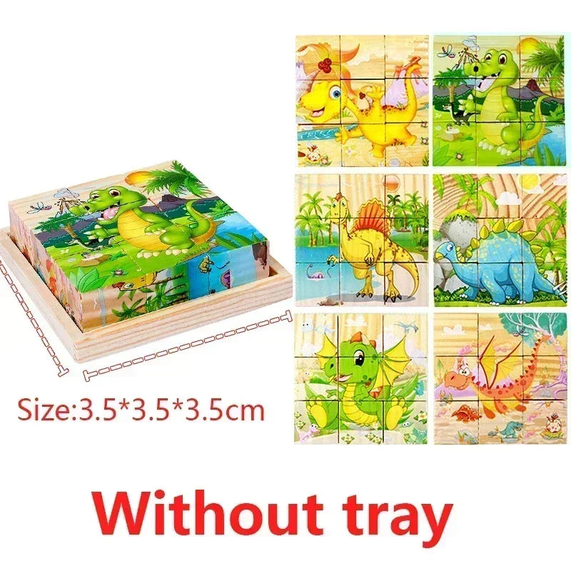 ELMAS 3D Cube Wooden Puzzle Montessori Learning Toy - Al Masam Stationery LLC