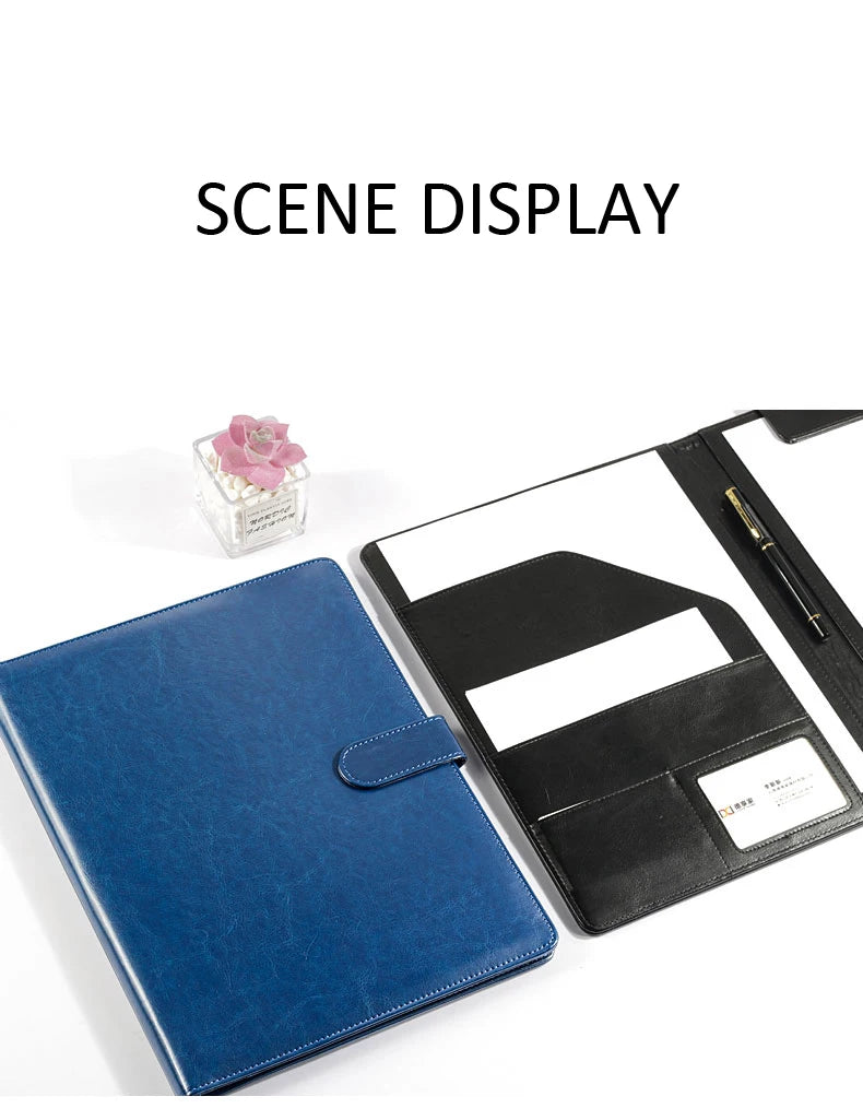 ELMAS Executive A4 Leather Portfolio Clipboard Holder - Al Masam Stationery LLC