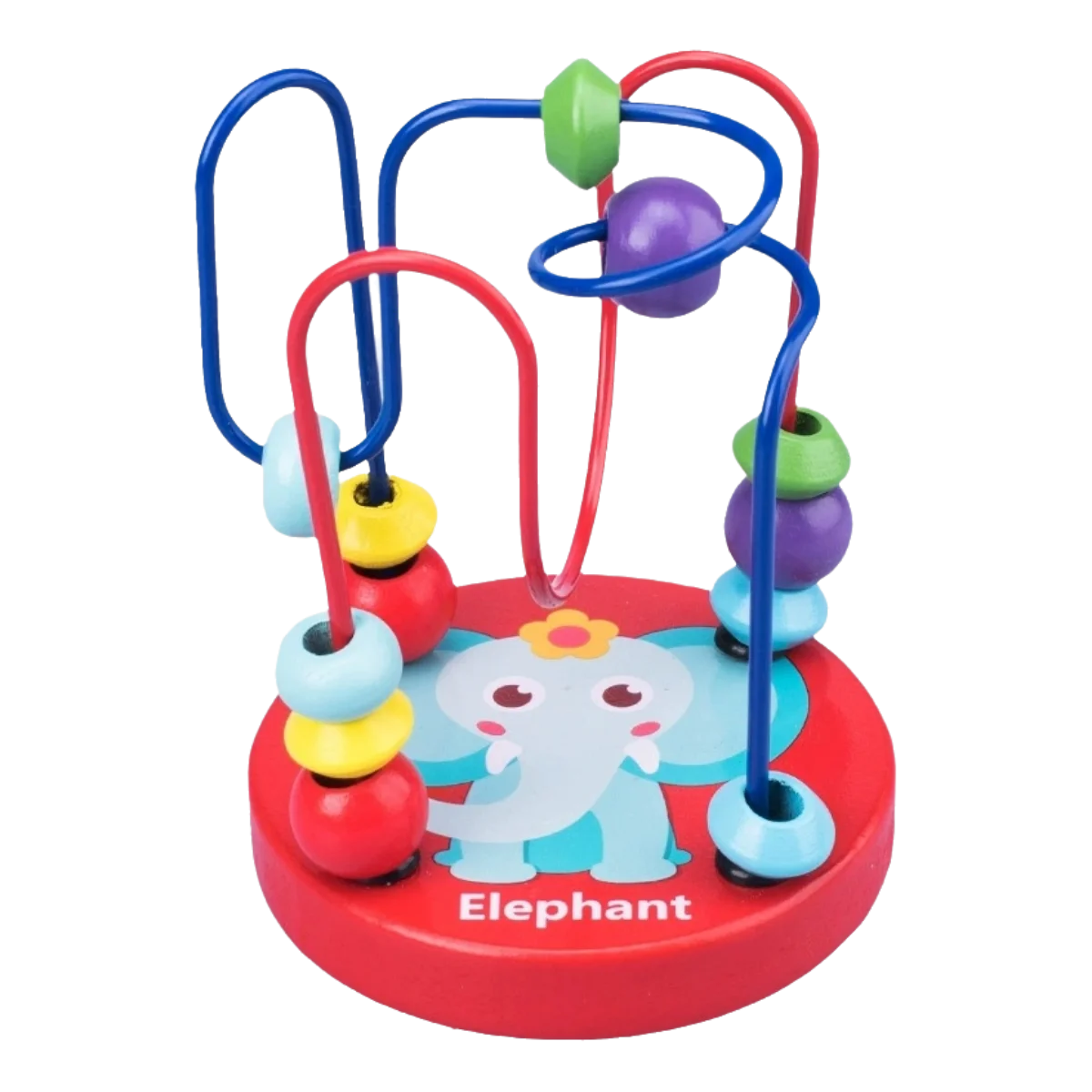 ELMAS Montessori Baby Toys Wooden Roller Coaster Bead Maze - Al Masam Stationery LLC