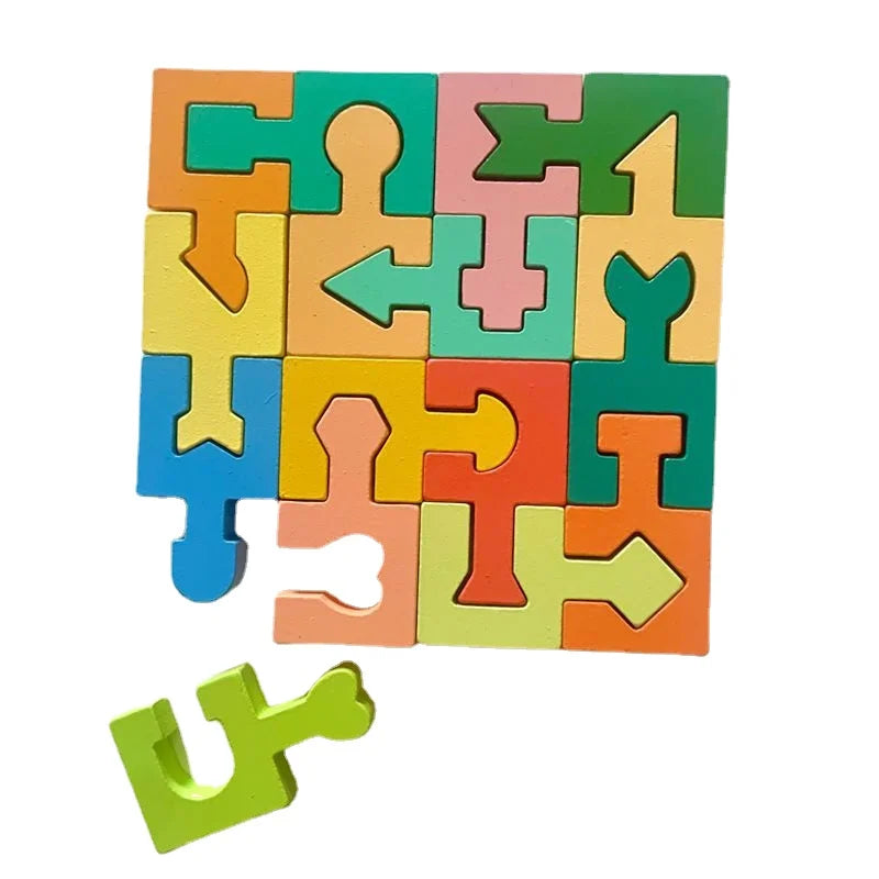ELMAS Shape Matching Wooden Puzzles for Kids Learning - Al Masam Stationery LLC