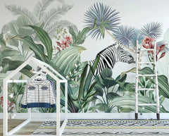 ELMAS Custom 3D Wallpaper Mural Bamboo Leaf Crane Decor - Al Masam Stationery LLC