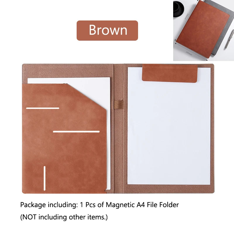 ELMAS A4 Executive Leather Padfolio Organizer Folder - Al Masam Stationery LLC