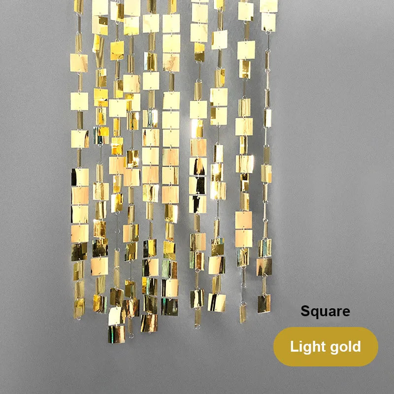 ELMAS Gold Sequins Party Glitter Curtain Backdrop 50/100 Pcs - Al Masam Stationery LLC