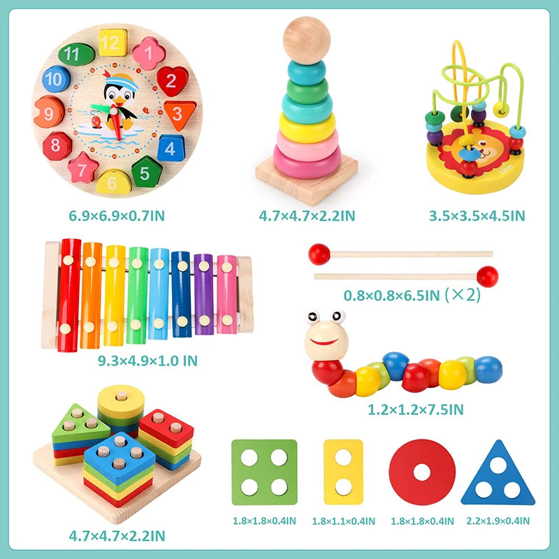 ELMAS Montessori Wooden Puzzles for Kids Early Learning - Al Masam Stationery LLC