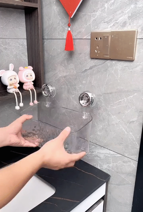 ELMAS Wall-Mounted Corner Bathroom Shelf with Suction Cup - Al Masam Stationery LLC