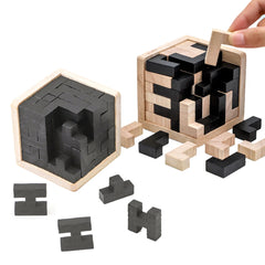 ELMAS 3D Wooden Puzzles IQ Toy 54pcs Educational Game - Al Masam Stationery LLC
