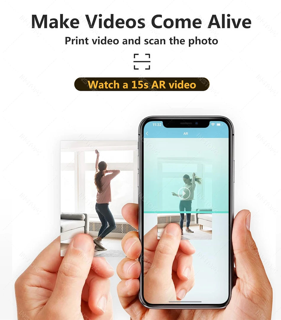 ELMAS Portable Bluetooth Mini Photo Printer for 2x3 Sticky Prints - Al Masam Stationery LLC