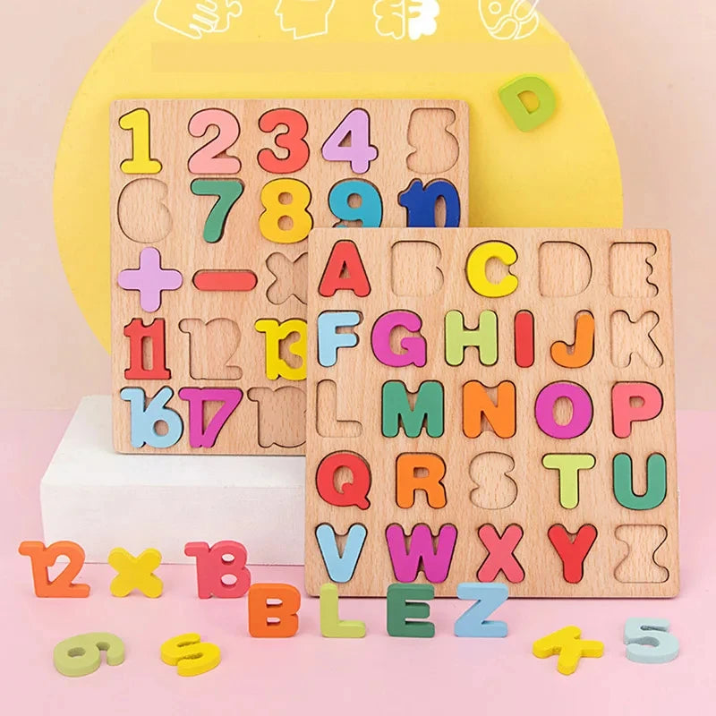 ELMAS Montessori Baby Wooden Puzzle Toys for 2-3 Years - Al Masam Stationery LLC