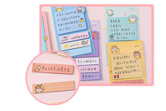 ELMAS Cute Kawaii Animal Sticky Notes & Memo Pad Set