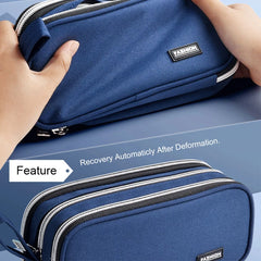 ELMAS Stylish Blue Large Capacity Pencil Case for Students