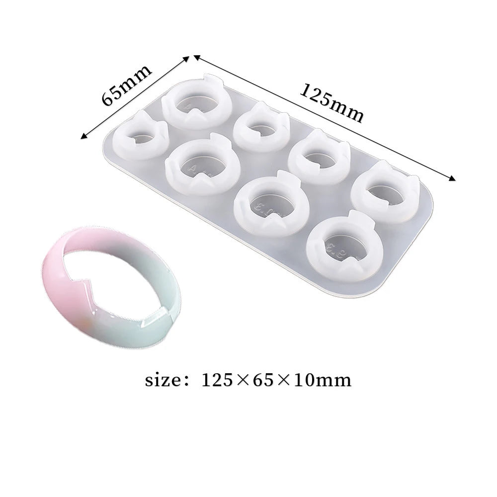 ELMAS DIY Cat Ear Epoxy Resin Ring Mold for Handmade Jewelry - Al Masam Stationery LLC