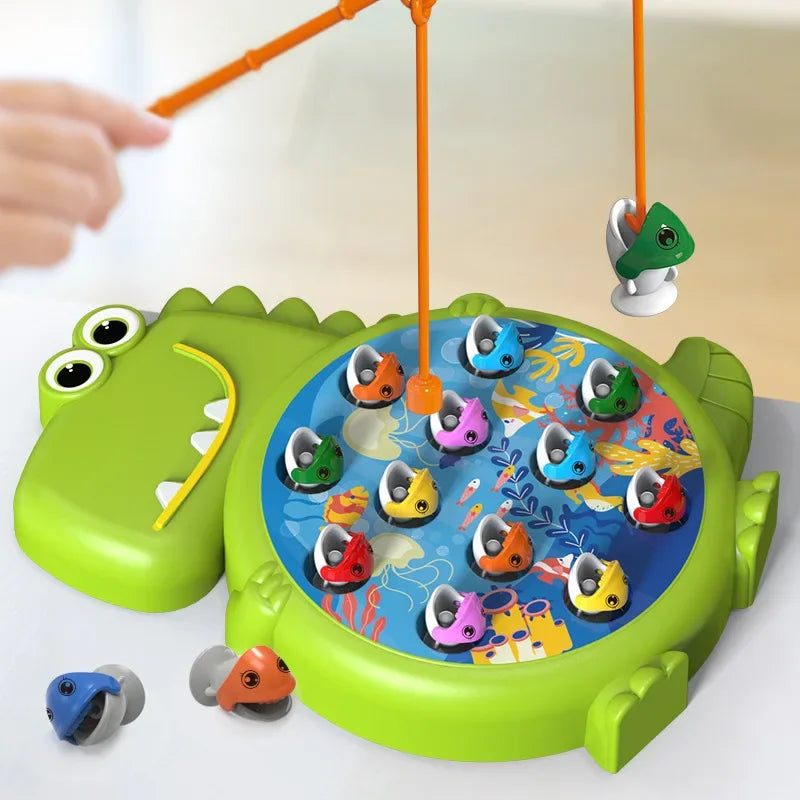 ELMAS Dinosaur Magnetic Fishing Game for Kids Fun Learning - Al Masam Stationery LLC