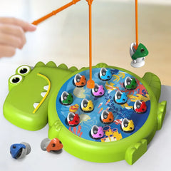 ELMAS Dinosaur Magnetic Fishing Game for Kids Fun Learning