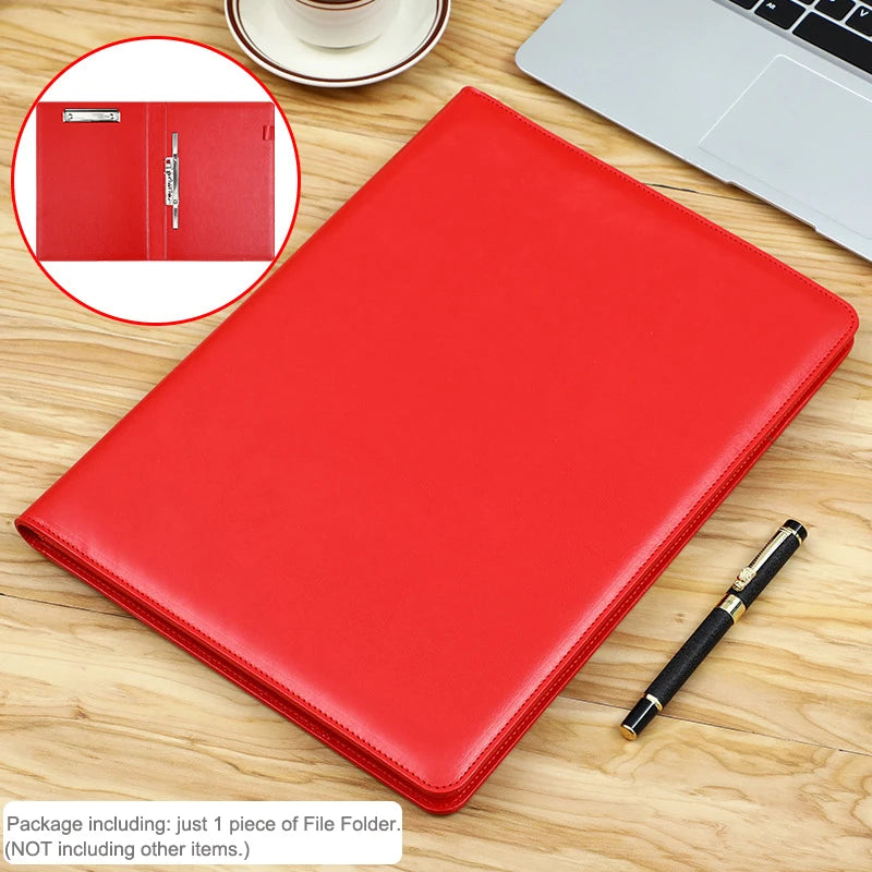 ELMAS Elegant PU Leather A4 Padfolio with Clips - Al Masam Stationery LLC