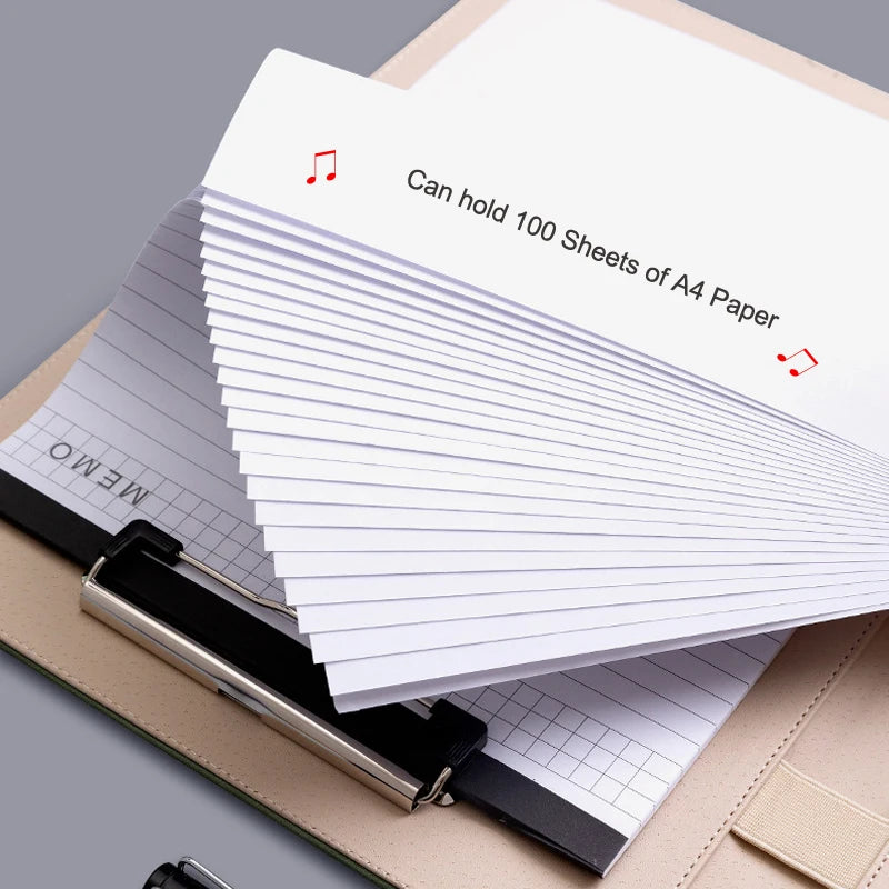 ELMAS Elegant A4 PU Leather Clipboard Folder for Office - Al Masam Stationery LLC