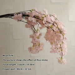 ELMAS Elegant Cherry Blossom Silk Branch Decor