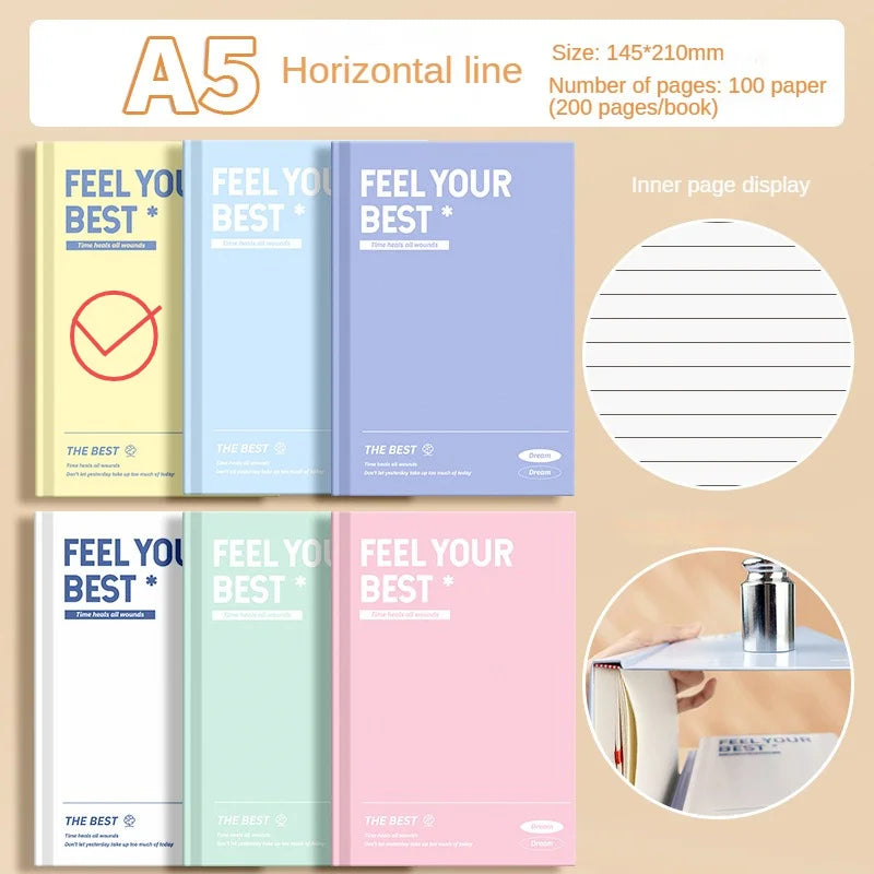 ELMAS A5 Hard Shell Notebook for College Students - Al Masam Stationery LLC