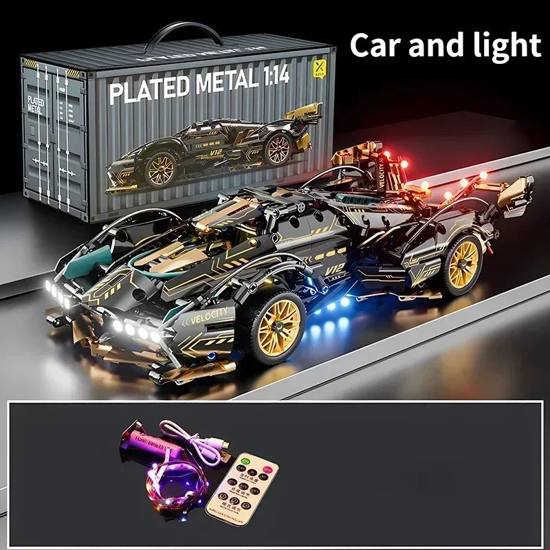 ELMAS 2024 Black V12 Block Roadster RC Tech Racer Toy - Al Masam Stationery LLC