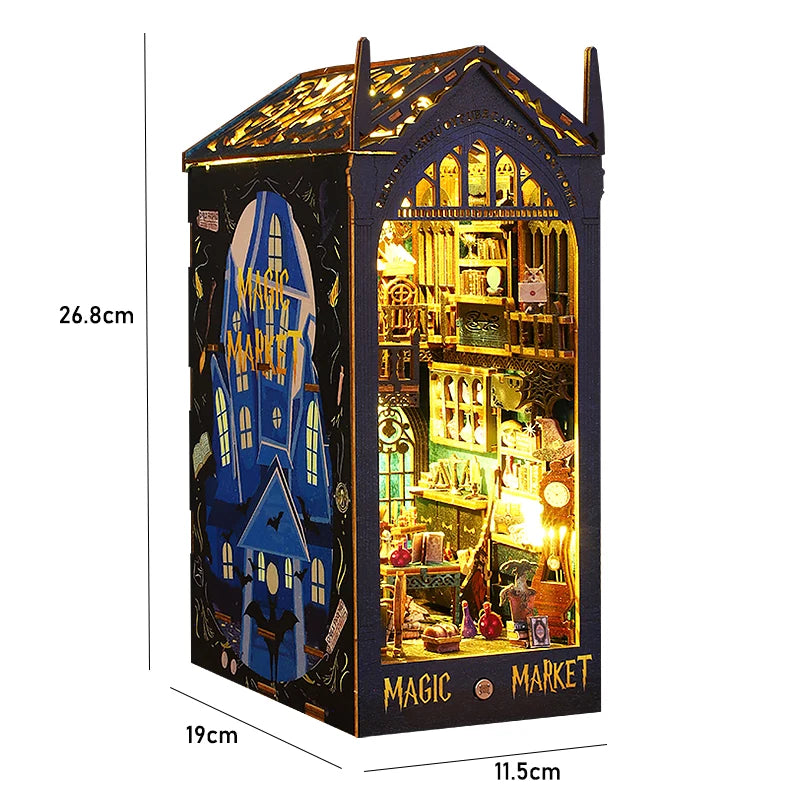 ELMAS Creative 3D Puzzle Dollhouse Bookshelf Set - Al Masam Stationery LLC