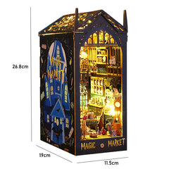 ELMAS Creative 3D Puzzle Dollhouse Bookshelf Set