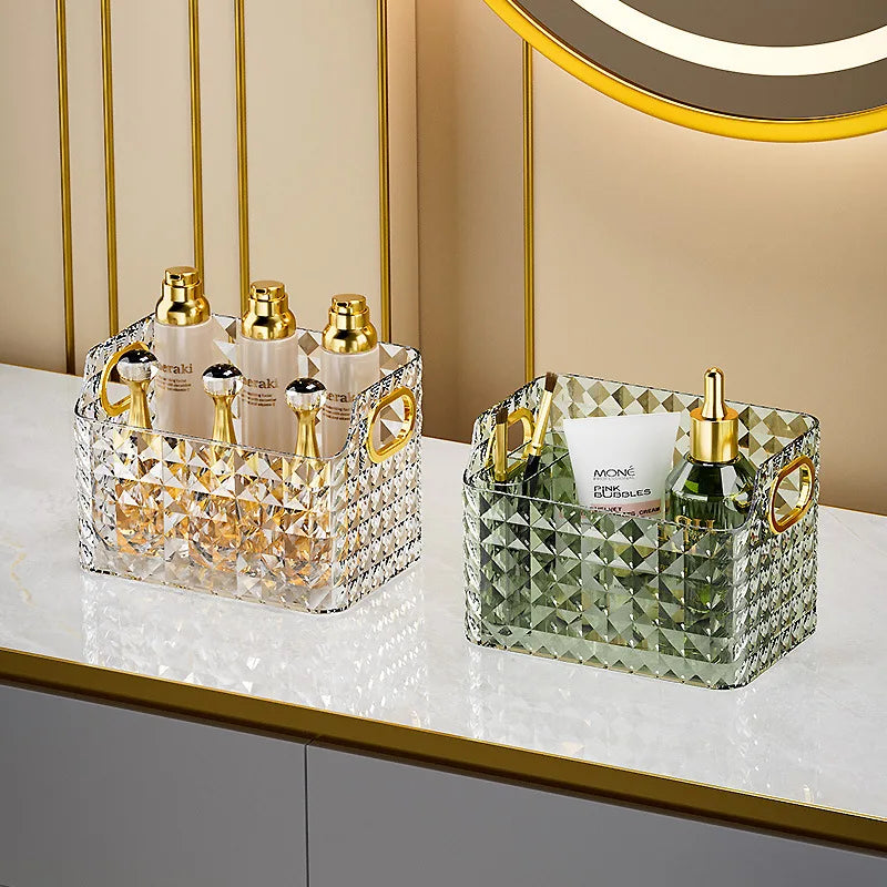 ELMAS Rectangular Desktop Acrylic Makeup Storage Box - Al Masam Stationery LLC