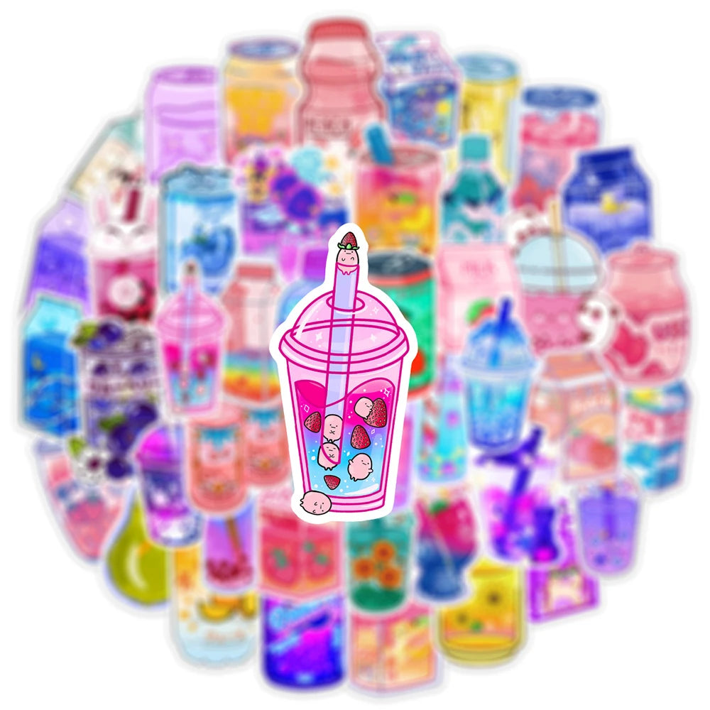 ELMAS Cute Drink Aesthetic Stickers for Personalization - Al Masam Stationery LLC