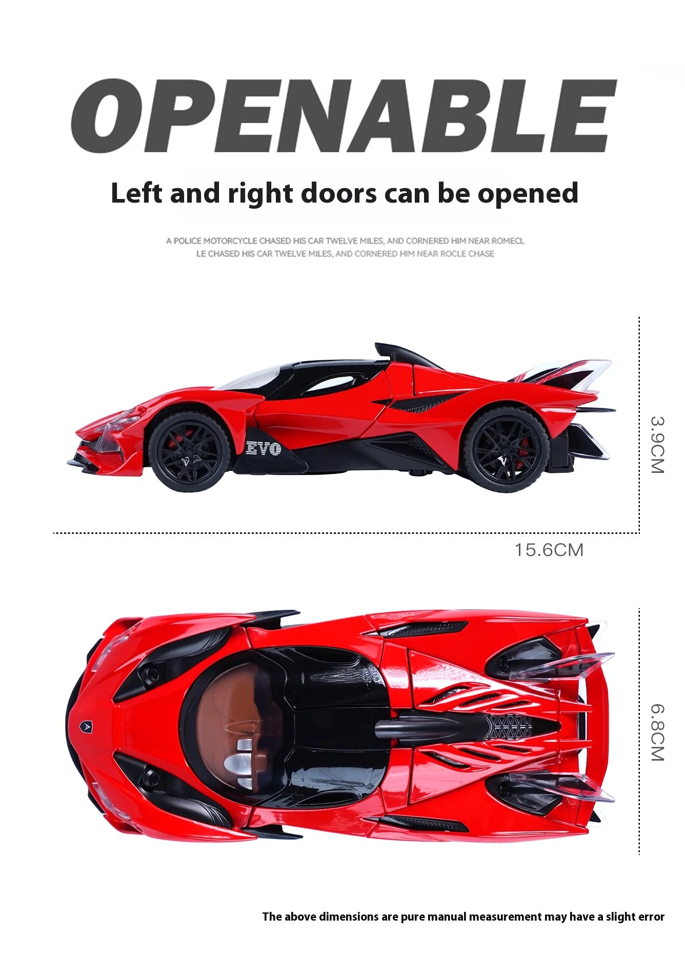 ELMAS 1:32 Scale Apollo EVO Alloy Toy Model with Lights - Al Masam Stationery LLC