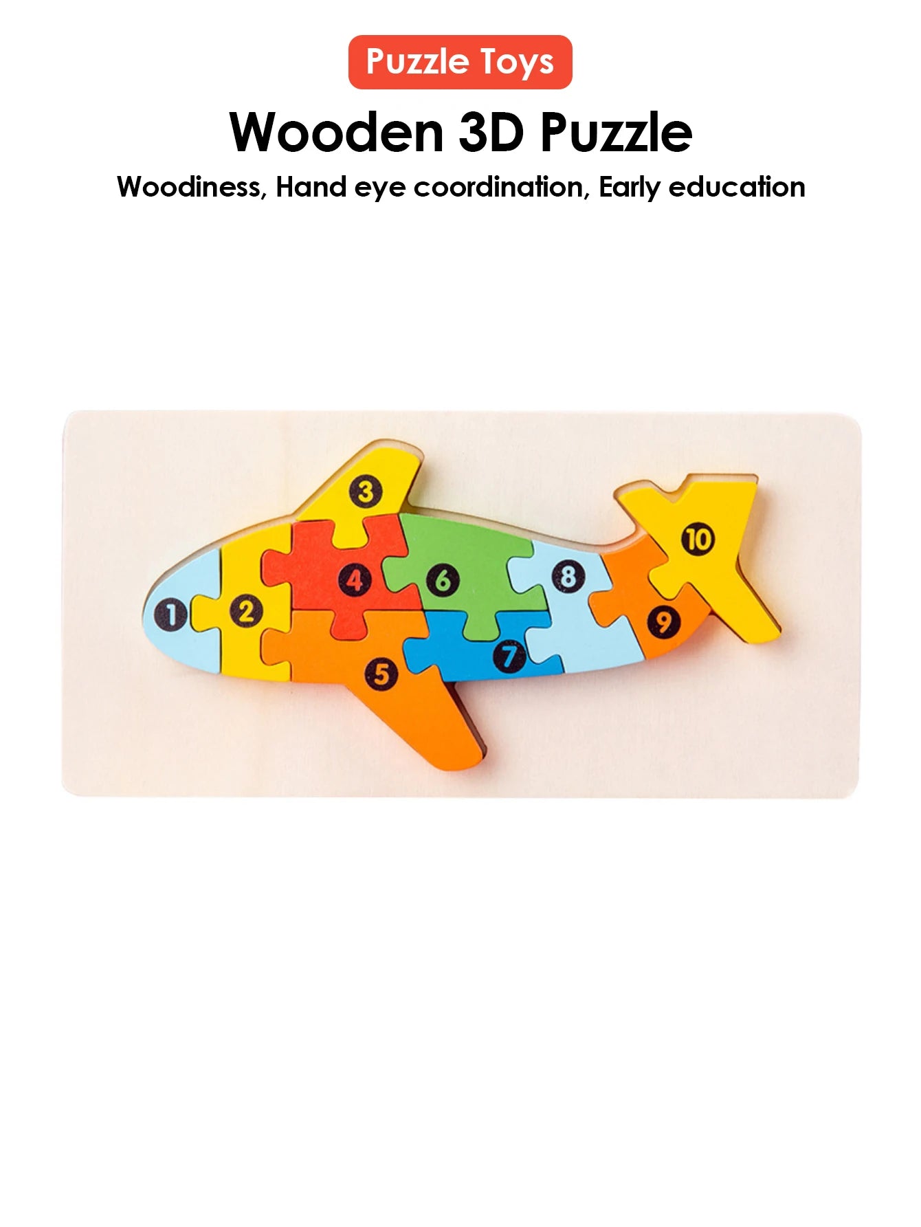 ELMAS 3D Wooden Puzzles Educational Cartoon Animals Toys - Al Masam Stationery LLC