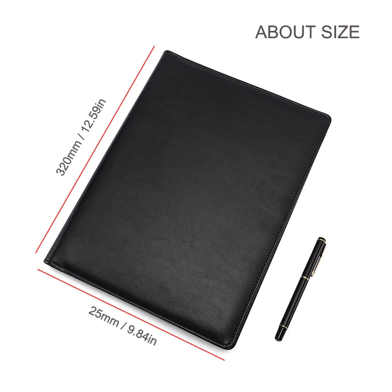 ELMAS Premium Leather A4 Portfolio Organizer Folder - Al Masam Stationery LLC