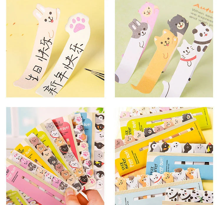 ELMAS Cute Cartoon Animal Sticky Notes & Memo Pad Set - Al Masam Stationery LLC