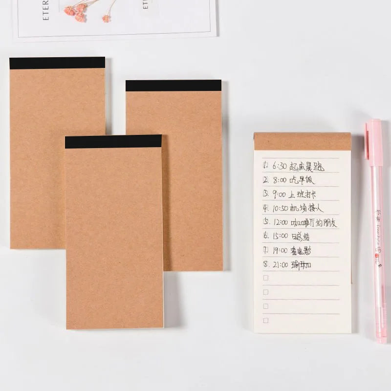 ELMAS Creative Kraft Paper 3PCs Tearable Notepad - Al Masam Stationery LLC