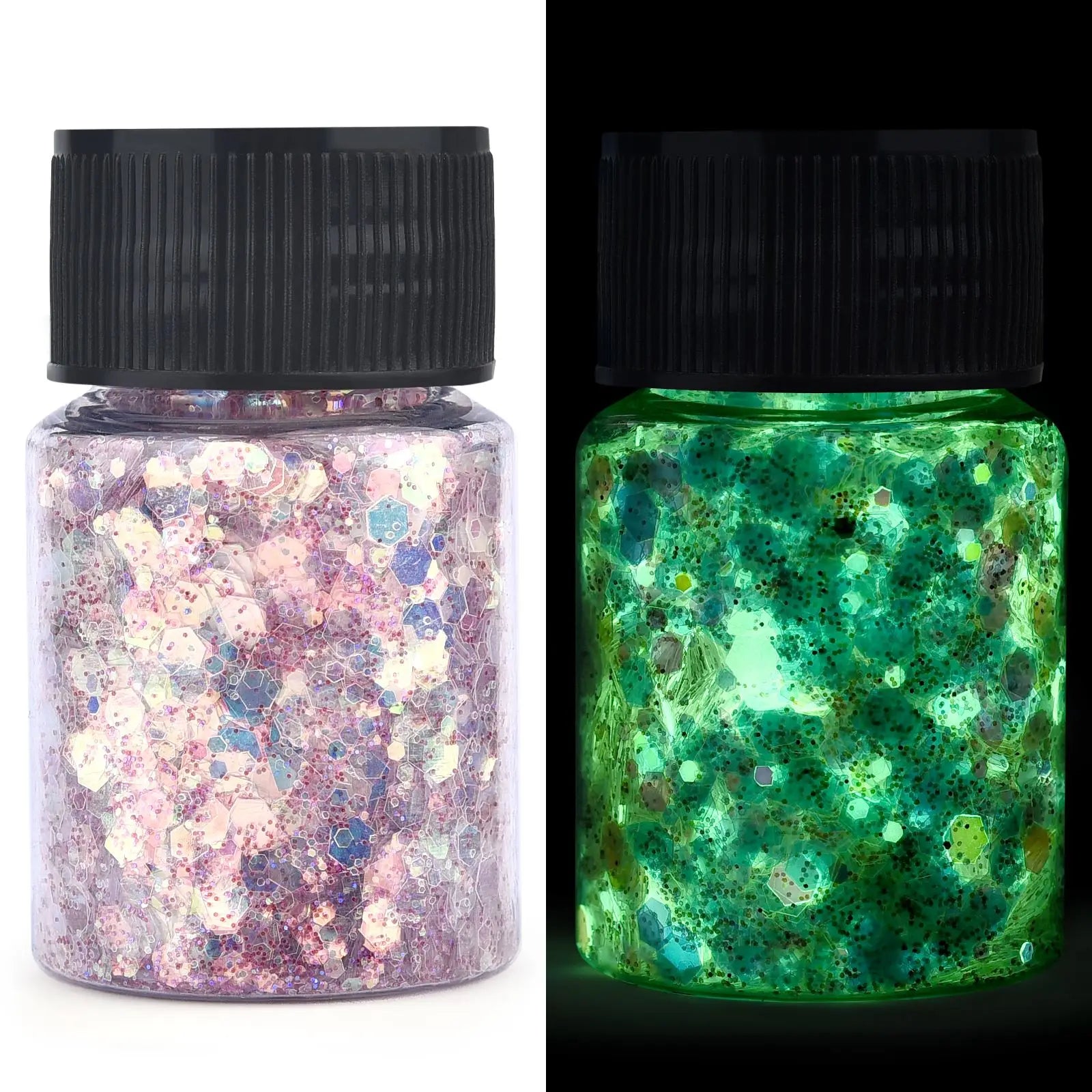 ELMAS Glow-in-the-Dark Glittering Hexagon Resin Pigment - Al Masam Stationery LLC