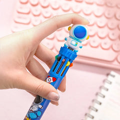 ELMAS Colorful Cartoon Astronaut Ballpoint Pens Set