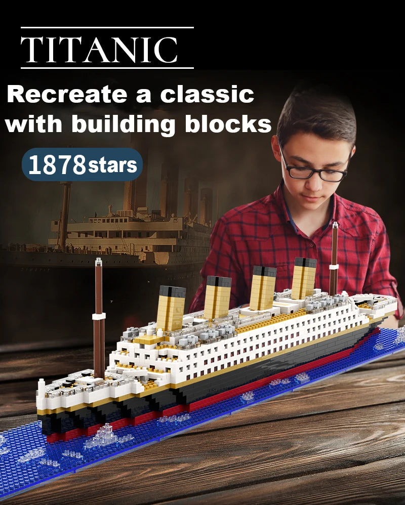 ELMAS Titanic Building Block Puzzle Toy for Kids - Al Masam Stationery LLC