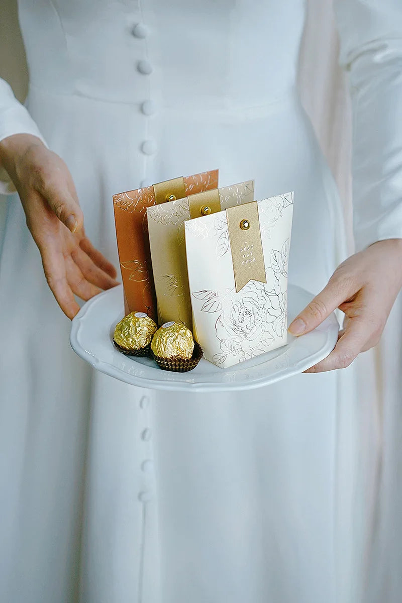 ELMAS Upscale Gilded Wedding Favor Candy Box For Guests - Al Masam Stationery LLC