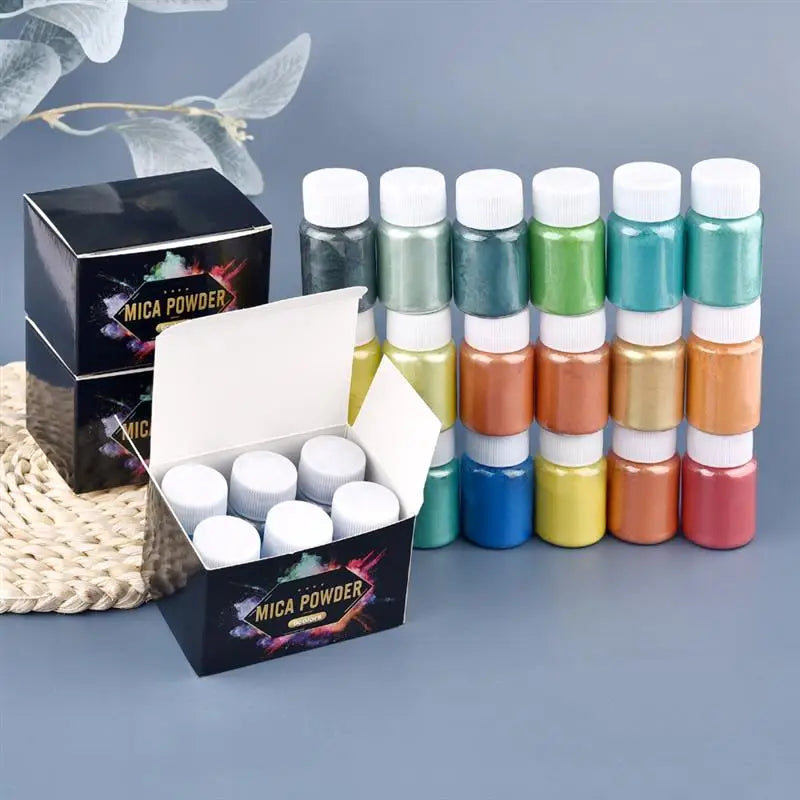 ELMAS 6 Color Pearl Powder Pigment for Epoxy Resin Crafts - Al Masam Stationery LLC