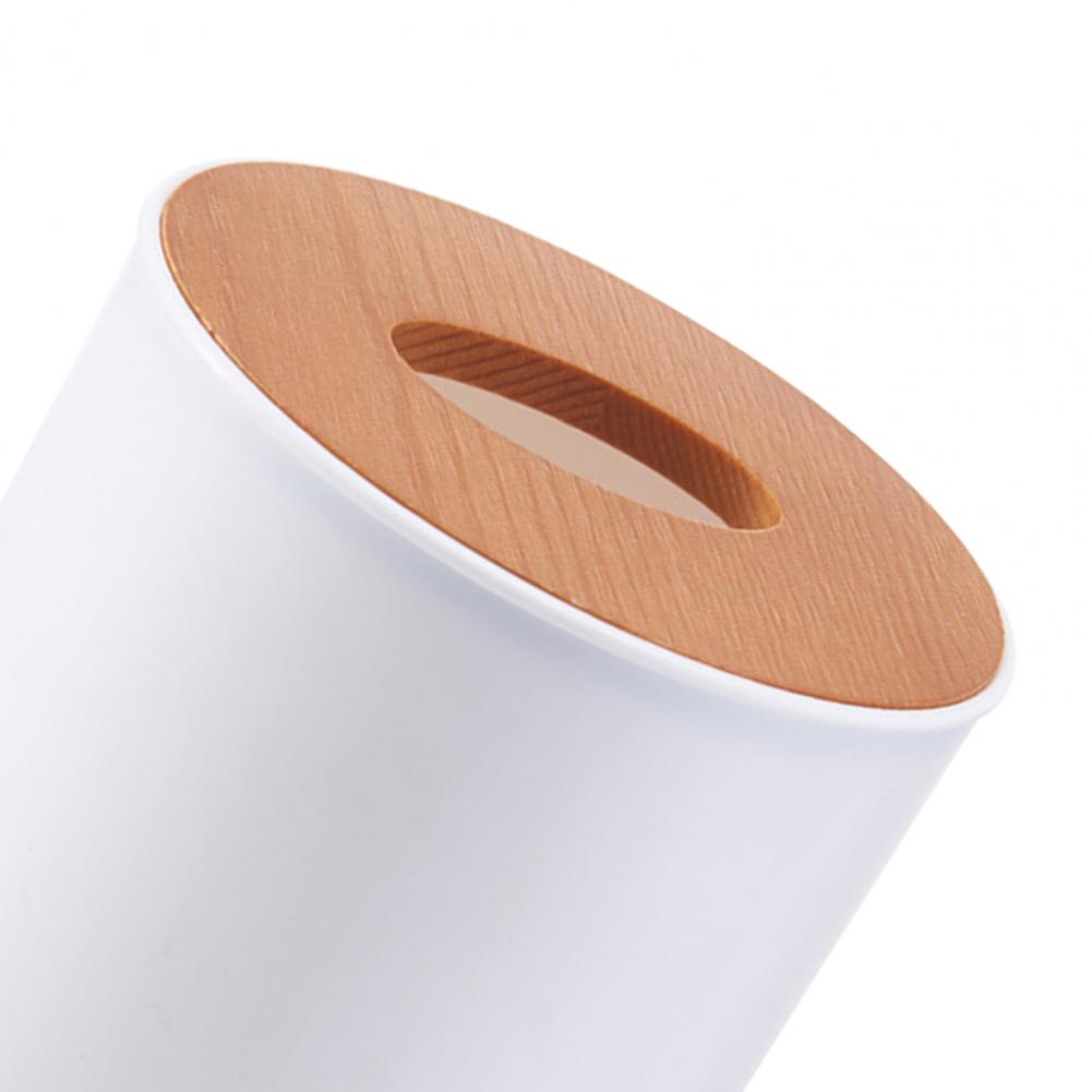ELMAS Modern Tissue Box with Wooden Lid for Home & Car - Al Masam Stationery LLC