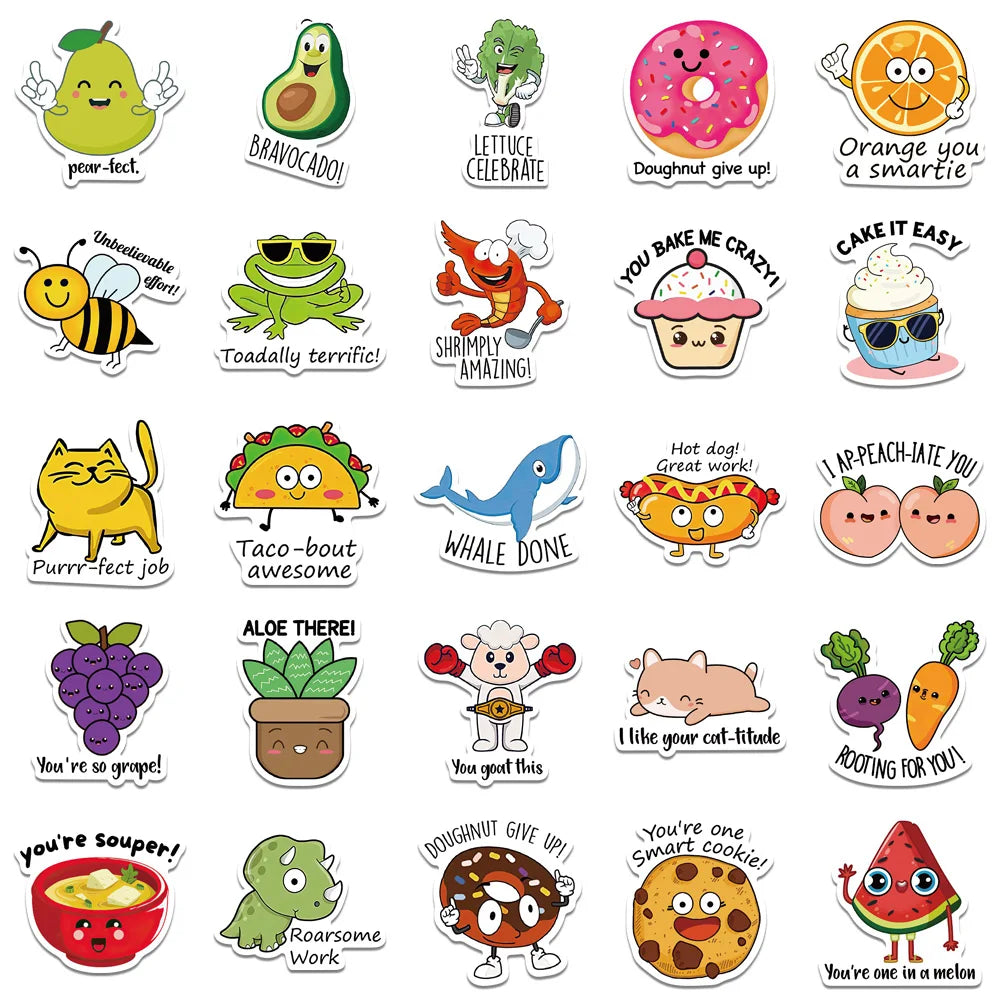 ELMAS 50PCS Fun Animal Reward Stickers for Kids - Al Masam Stationery LLC