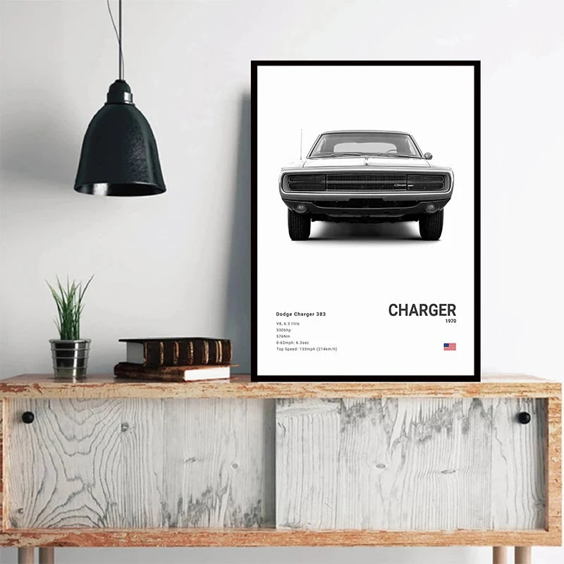 ELMAS Dodge Challenger SRT Hellcat Redeye Canvas Art - Al Masam Stationery LLC