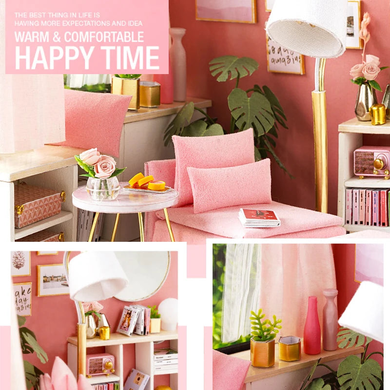 ELMAS Creative Mini Dollhouse 3D Puzzle Kit for Home Decor - Al Masam Stationery LLC