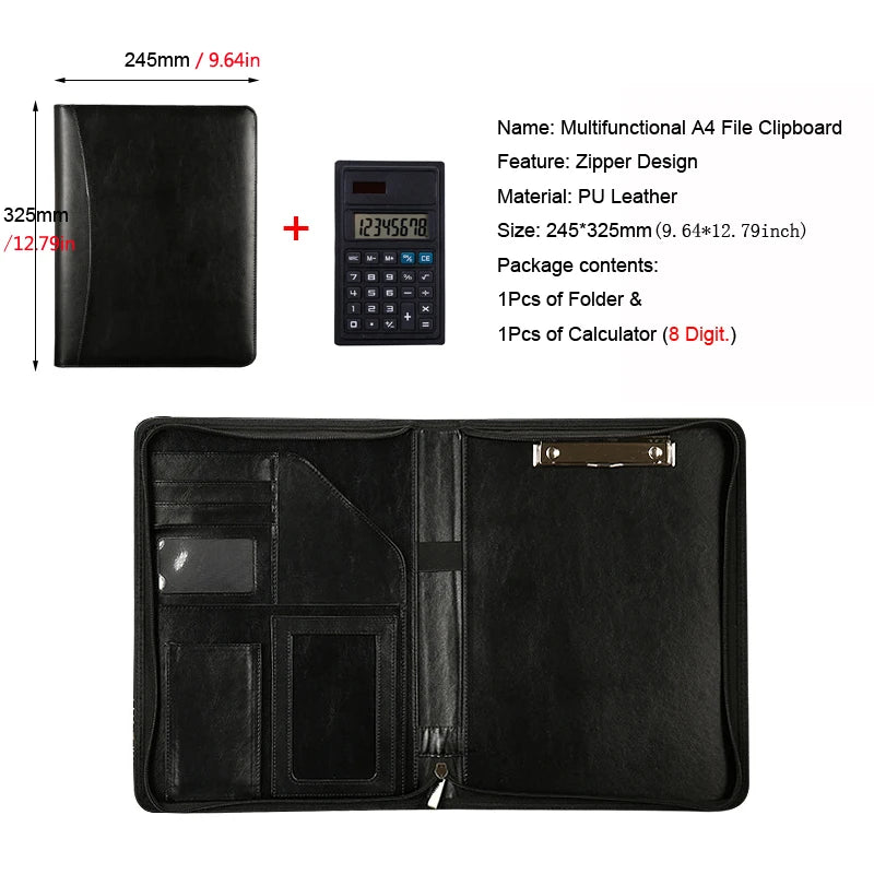 ELMAS Premium PU A4 Business Folder & Organizer - Al Masam Stationery LLC