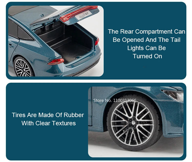 ELMAS 1/24 A7 Alloy Model Car Toys with Light Sound - Al Masam Stationery LLC