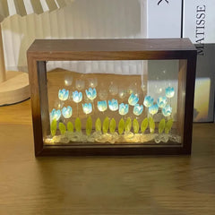 ELMAS 20PCS Tulip Nightlight Handmade Photo Frame Lamp