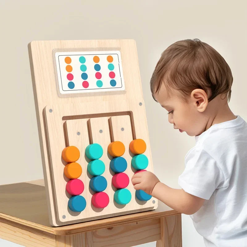 ELMAS Montessori Wooden Color Shape Matching Game Board - Al Masam Stationery LLC