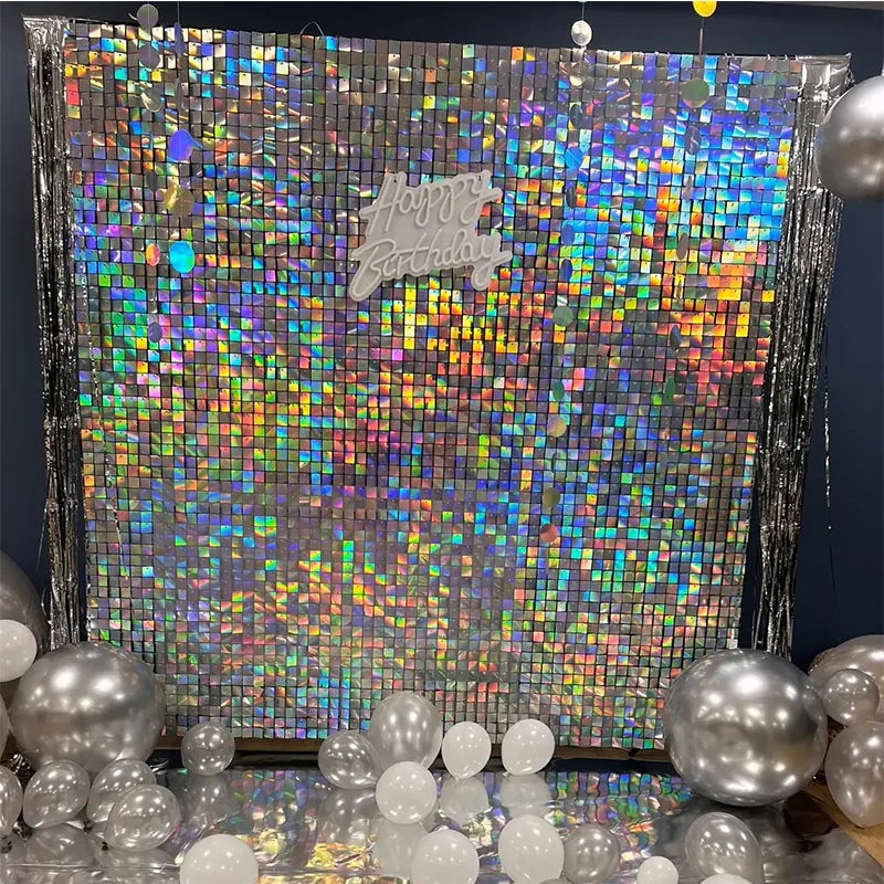 ELMAS Premium Iridescent Sequin Backdrop Wall Decor - Al Masam Stationery LLC