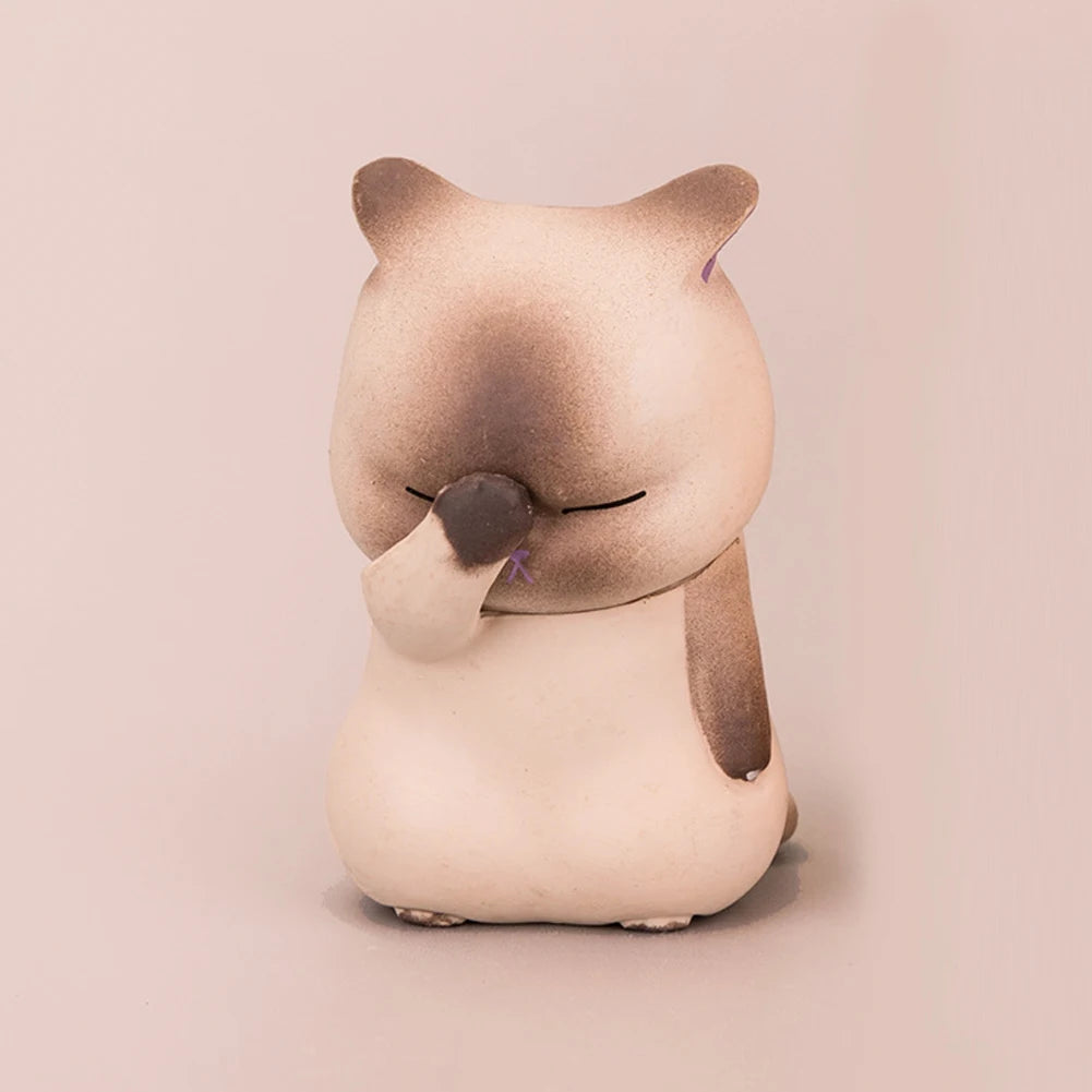 ELMAS Kawaii Cute Cat Doll Ornament Mini Model Figure - Al Masam Stationery LLC